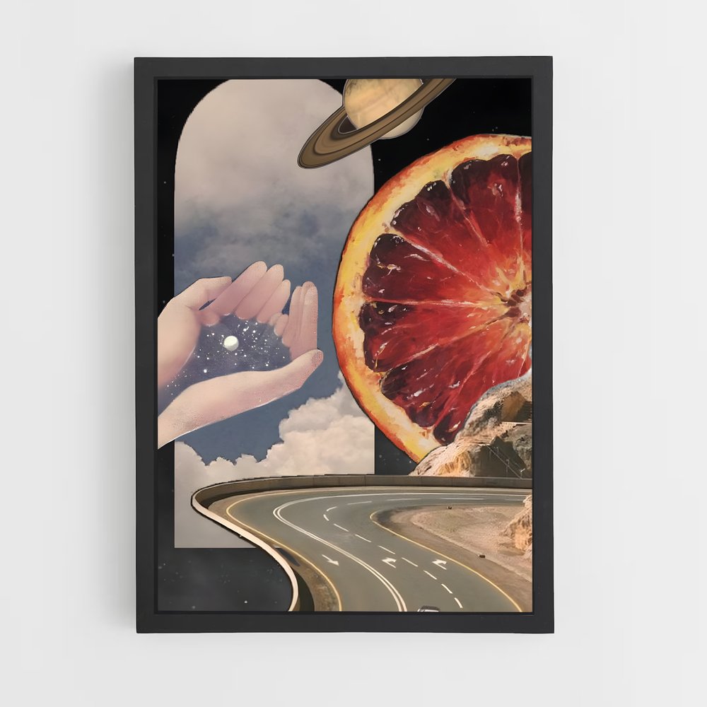 Poster La Route Fruitée – affiche Art spatial (vue 2)